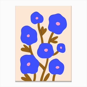 Blue Flowers 1 Canvas Print