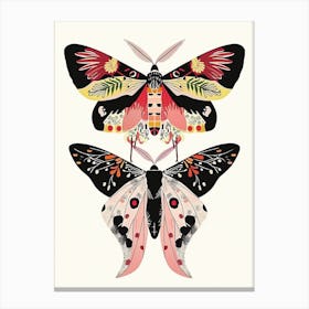 Colourful Insect Illustration Moth 23 Canvas Print