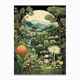 Kairakuen Japan Henri Rousseau S Style Rousseau 3 Canvas Print