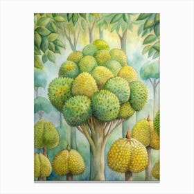 9 Jackfruit Clusters On Massive Trees (1) Canvas Print