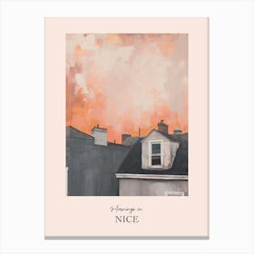 Mornings In Nice Rooftops Morning Skyline 1 Canvas Print