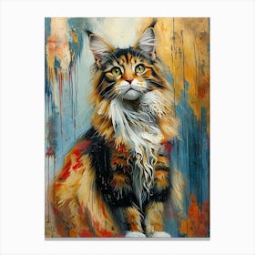 Maine Coon Cat Insomnia Canvas Print