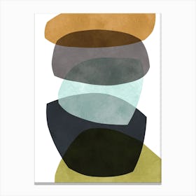 Abstract boho shapes F Canvas Print