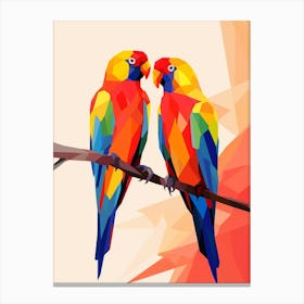 Parrot Minimalist Abstract 4 Canvas Print