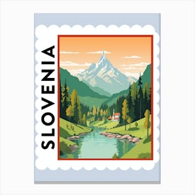Slovenia Travel Stamp Poster Canvas Print