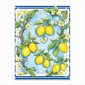 Lemons Illustration 10 Canvas Print
