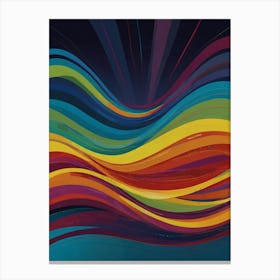 Abstract Wavy Lines Canvas Print