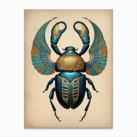 Egyptian Scarab Art Print 0 1 Canvas Print