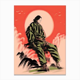 Samurai Illustration 17 Canvas Print