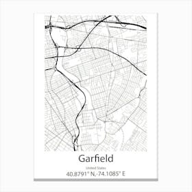 Garfield Heights,United States Minimalist Map Stampe su tela