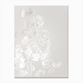 White Confetti Flowers Canvas Print