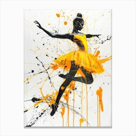Yellow Ballerina Canvas Print