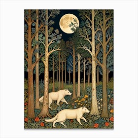 William Morris Wolf In The Woods Canvas Print