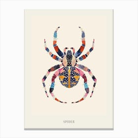Colourful Insect Illustration Spider 15 Poster Canvas Print