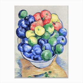 Pepino 1 Vintage Sketch Fruit Canvas Print