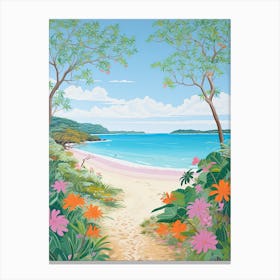 Four Mile Beach, Australia, Matisse And Rousseau Style 1 Canvas Print