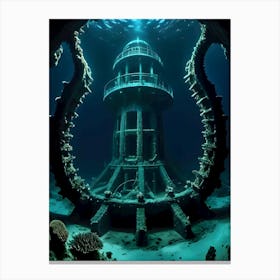 Octopus Lighthouse-Reimagined Canvas Print