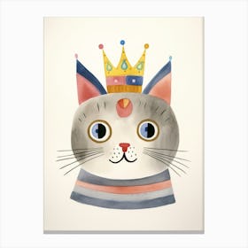 Little Cat 2 Wearing A Crown Canvas Print