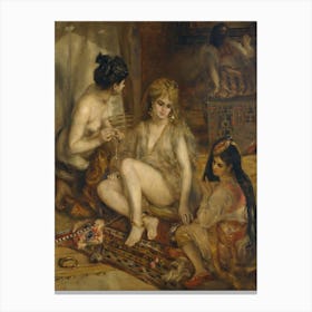 Parisiennes In Algerian Costume Or Harem, Pierre Auguste Renoir Canvas Print