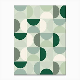 Mid Century Modern Abstract Sage Green Canvas Print