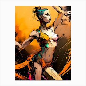 Abstract Female Dancer Canvas Print