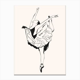 Ballerina Ballet Dancer Print Canvas Print