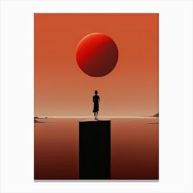 Person Standing On A Platform Canvas Print