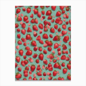 Strawberry Pattern Canvas Print