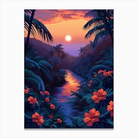 Tropical Sunset 3 Canvas Print