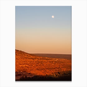 Morning Moon Kalbarri National Park Australia Canvas Print
