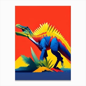 Spinosaurus 1 Primary Colours Dinosaur Canvas Print