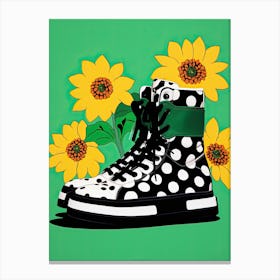 Sneaker Symphony in Floral Harmony Canvas Print