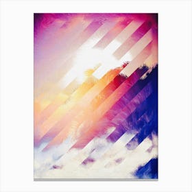 Abstract Sunset Wood Print Canvas Print