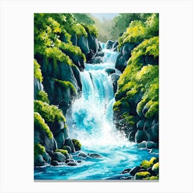 Waterfall In The Forest Canvas Print