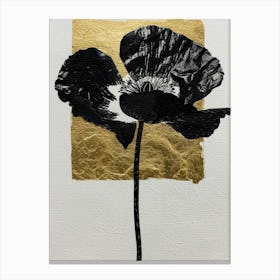 Black Poppy 2 Canvas Print