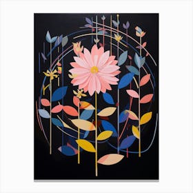 Asters 4 Hilma Af Klint Inspired Flower Illustration Canvas Print