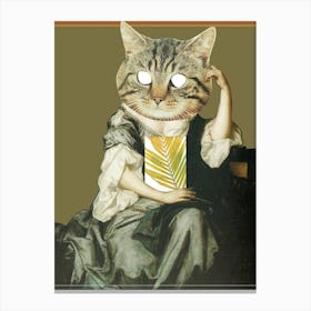 Catomania, The Leaf Canvas Print