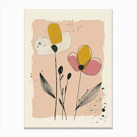 Manama Flower Market Boho Minimalist Style Canvas Print