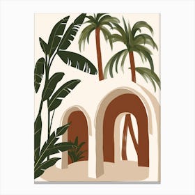 Palm Tree Archway Canvas Print