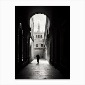 Salamanca, Spain, Black And White Analogue Photography 1 Canvas Print