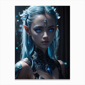 Blue Elf Print Canvas Print