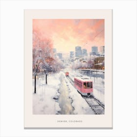 Dreamy Winter Painting Poster Denver Colorado Canvas Print