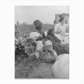 Untitled Photo, Possibly Related To Day Laborers, Cotton Pickers, In Field, Lake Dick Project, Arkansas By Russell Lee Canvas Print