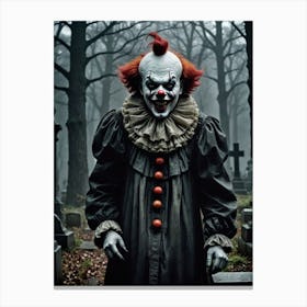 The Midnight Circus: Woods Edition Spooky Clown Canvas Print