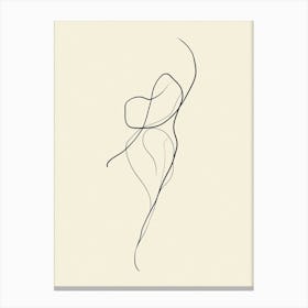 Line Drawing Of A Woman 2 Canvas Print