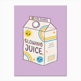 Refreshing Glowing Juice - A Sweet Juice Box Graphic 1 Canvas Print
