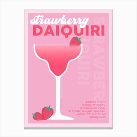 Dark Pink Strawberry Daiquiri Canvas Print