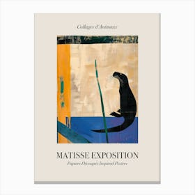 Otter 2 Matisse Inspired Exposition Animals Poster Canvas Print