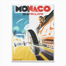 Monaco Grand Prix, 1931 Canvas Print