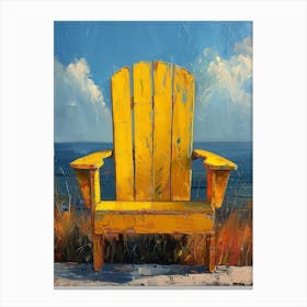 Yellow Adirondack Chair Canvas Print